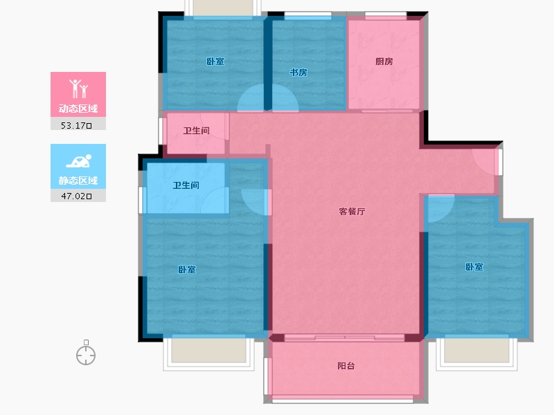 湖北省-黄冈市-国鼎华府丨万得天地-89.99-户型库-动静分区