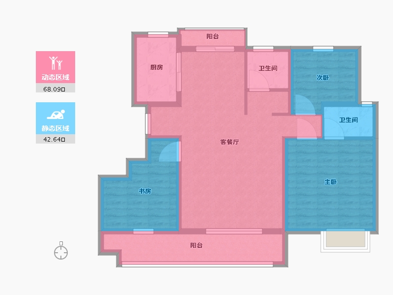 山东省-临沂市-致远翡翠传奇-99.01-户型库-动静分区