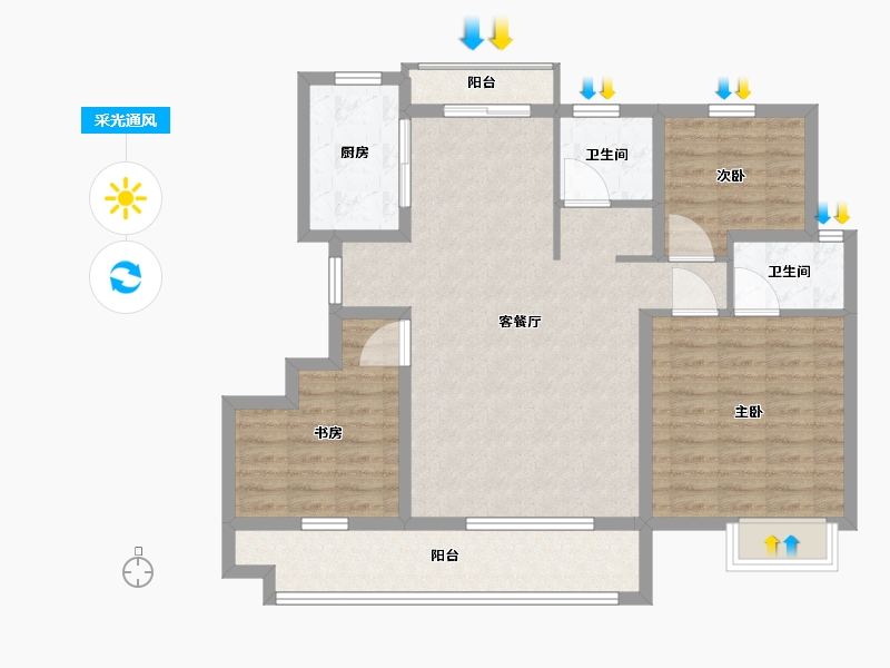 山东省-临沂市-致远翡翠传奇-99.01-户型库-采光通风