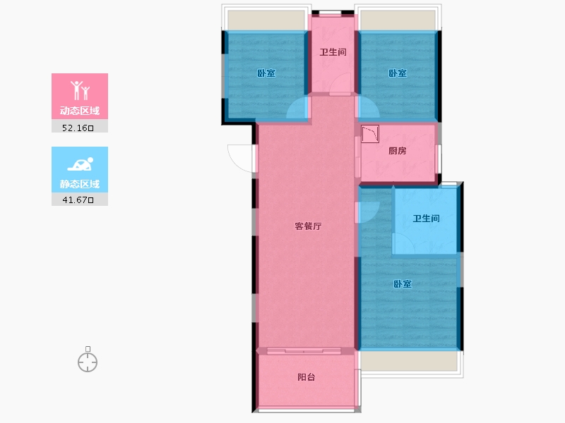 湖北省-宜昌市-保利山海大观-83.19-户型库-动静分区