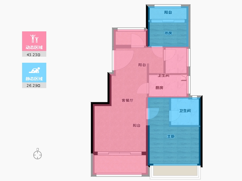 福建省-厦门市-招商半山云海-61.82-户型库-动静分区