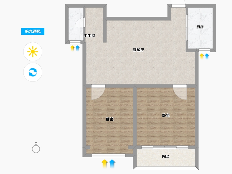 河南省-许昌市-千玺楽苑-86.01-户型库-采光通风