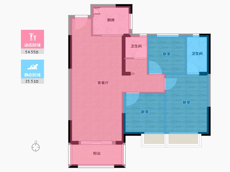 湖北省-黄冈市-红安太阳城-81.00-户型库-动静分区