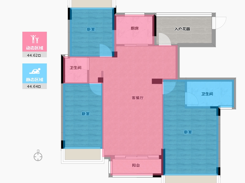 湖北省-宜昌市-梧桐邑·七贤台-87.00-户型库-动静分区