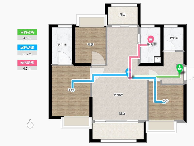 福建省-厦门市-特房芙蓉书院-93.51-户型库-动静线