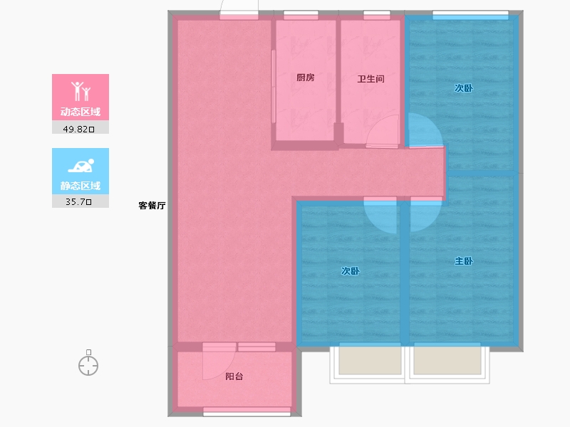 山东省-青岛市-青铁公园里-76.00-户型库-动静分区