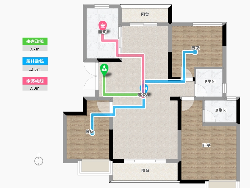 河南省-许昌市-德正西湖春天-101.49-户型库-动静线