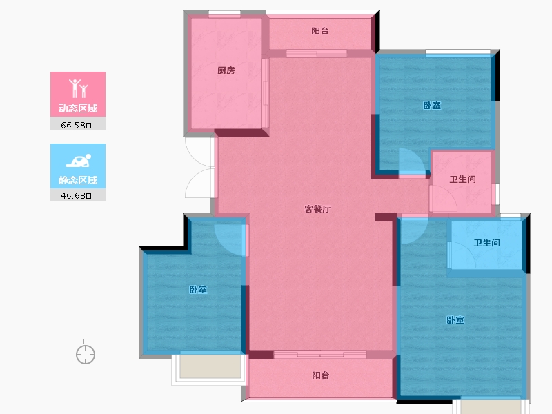 河南省-许昌市-德正西湖春天-101.49-户型库-动静分区