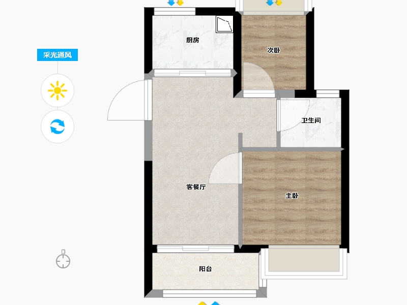 福建省-厦门市-招商半山云海-43.15-户型库-采光通风