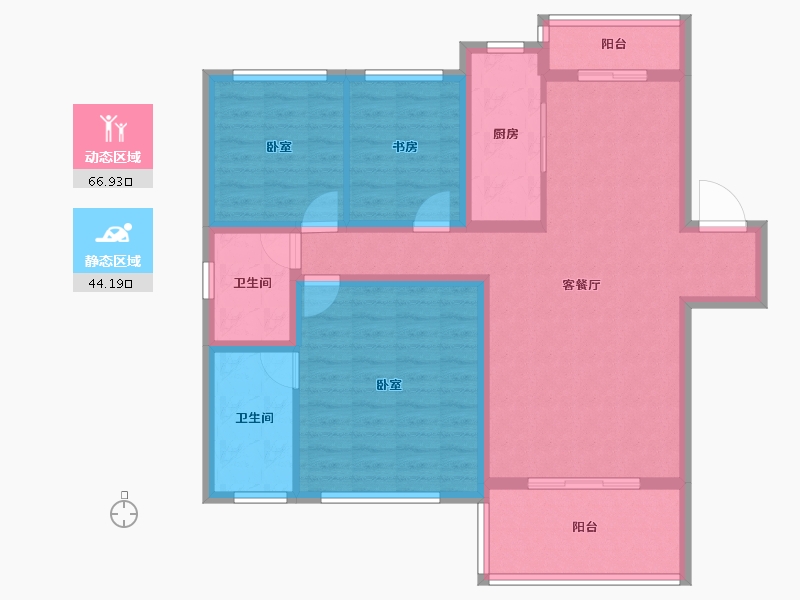 湖北省-宜昌市-南园-99.14-户型库-动静分区