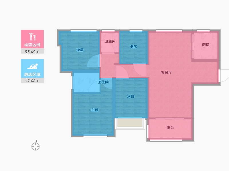 福建省-厦门市-建发和玺-93.00-户型库-动静分区