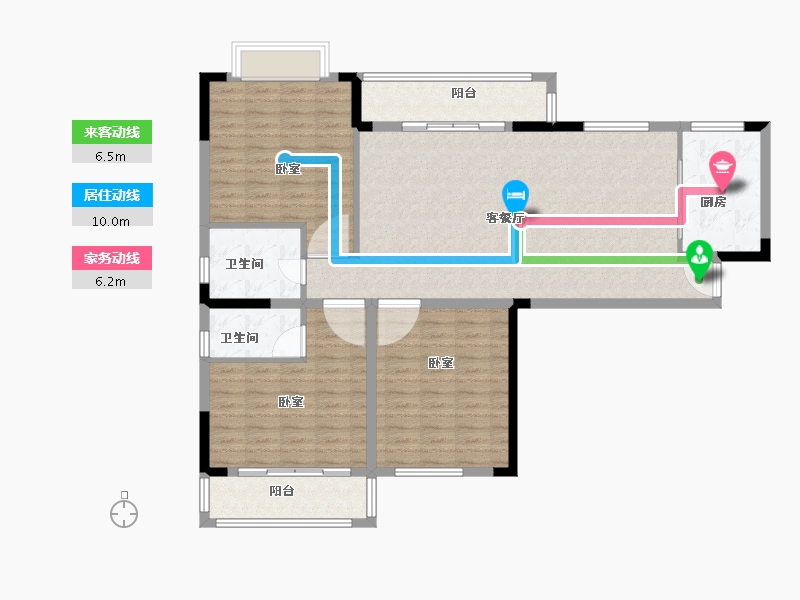 湖北省-黄冈市-黄州一品（天秀府）-118.00-户型库-动静线