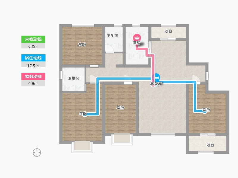 山东省-潍坊市-北斗•山河城-124.00-户型库-动静线