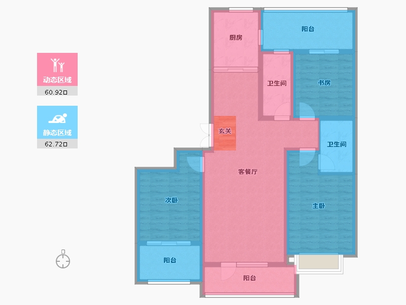 山东省-淄博市-乾元府-109.99-户型库-动静分区