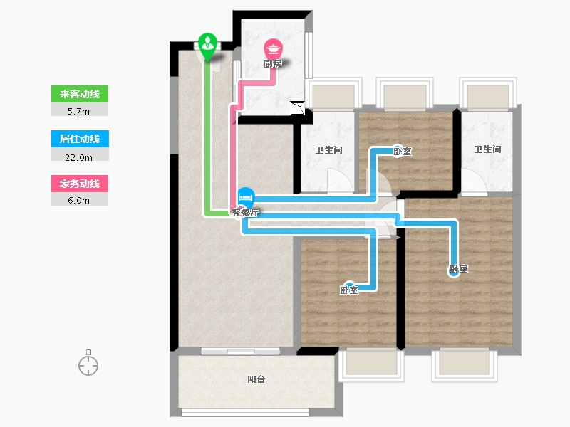 湖北省-武汉市-保利星河九洲-90.00-户型库-动静线