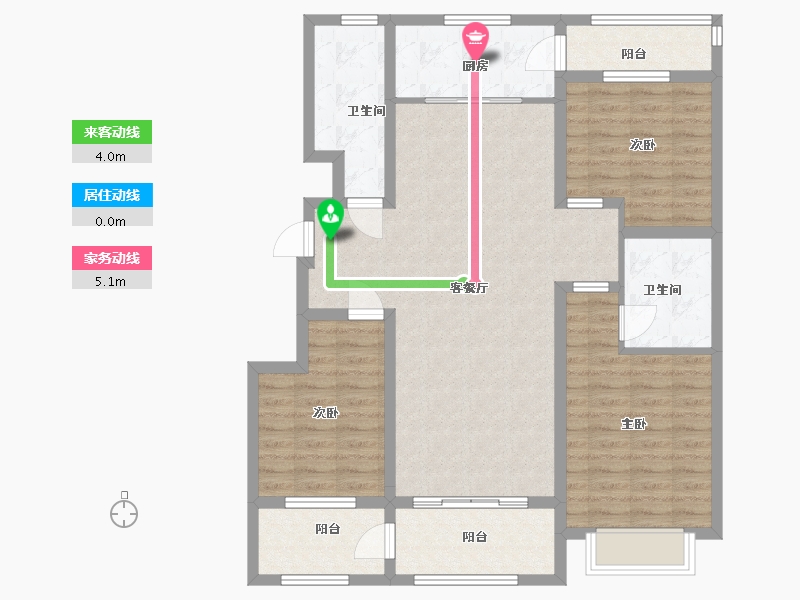 山东省-潍坊市-滨海福地世家-108.80-户型库-动静线