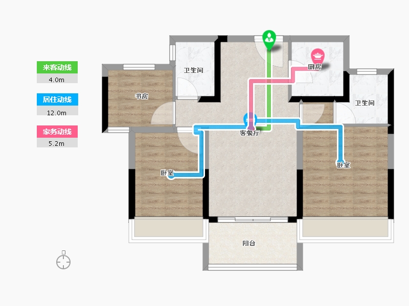 湖北省-孝感市-安陆领秀城-77.30-户型库-动静线