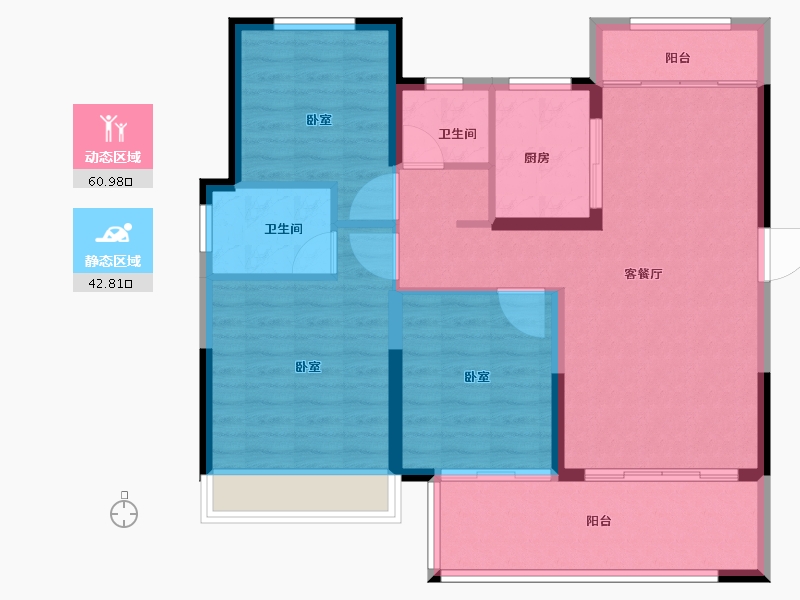 湖北省-孝感市-安陆领秀城-94.00-户型库-动静分区