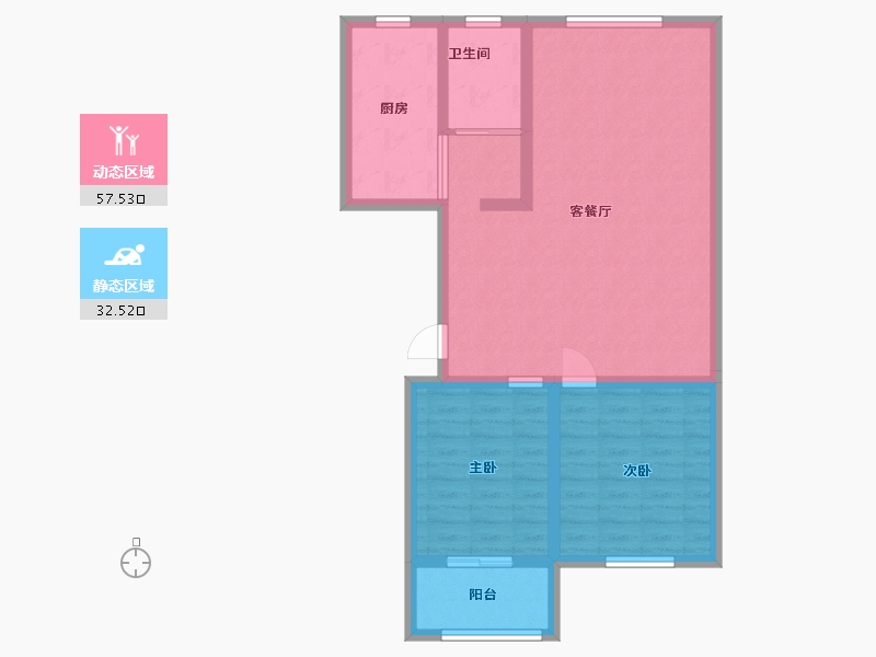 山东省-潍坊市-和佳星河苑-80.80-户型库-动静分区