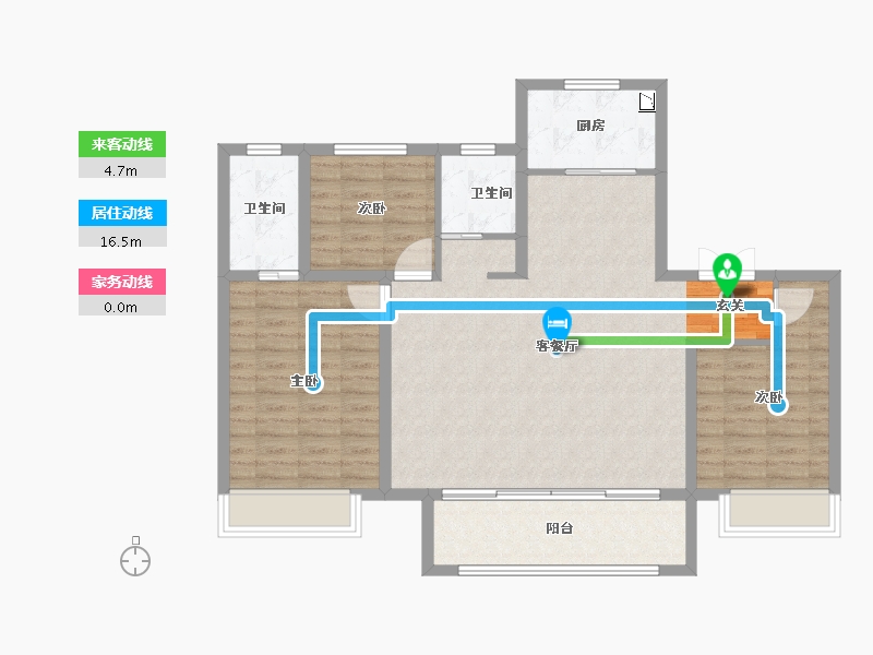 山东省-淄博市-蓝光雍锦半岛-101.00-户型库-动静线