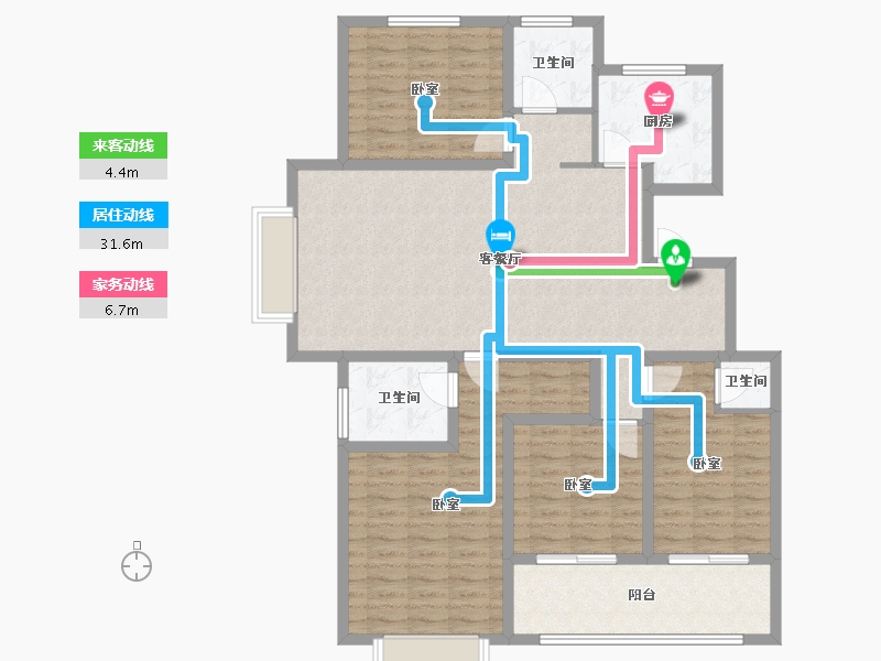 山东省-济宁市-睿湖印象-126.00-户型库-动静线