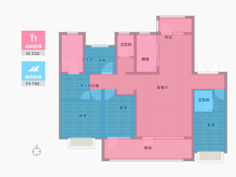 山东省-济宁市-红星瑞马世家-132.00-户型库-动静分区