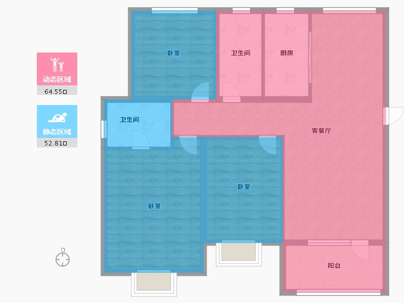 山东省-济宁市-红星瑞马世家-106.00-户型库-动静分区