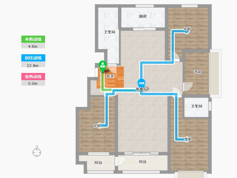 山东省-潍坊市-滨海福地世家-124.00-户型库-动静线