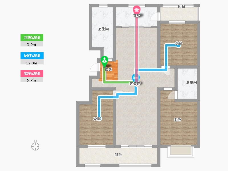 山东省-潍坊市-滨海福地世家-110.40-户型库-动静线