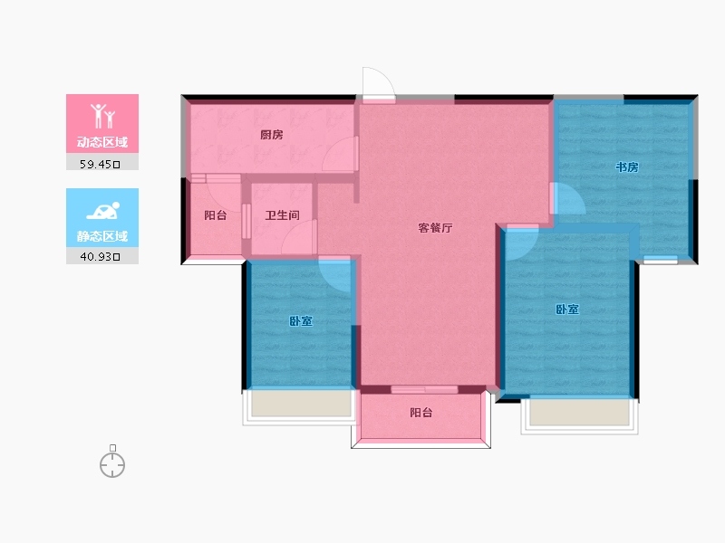 河南省-许昌市-德正西湖春天-89.51-户型库-动静分区