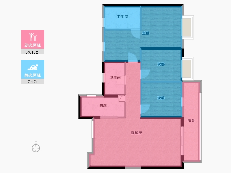 湖北省-武汉市-保利上城-96.52-户型库-动静分区