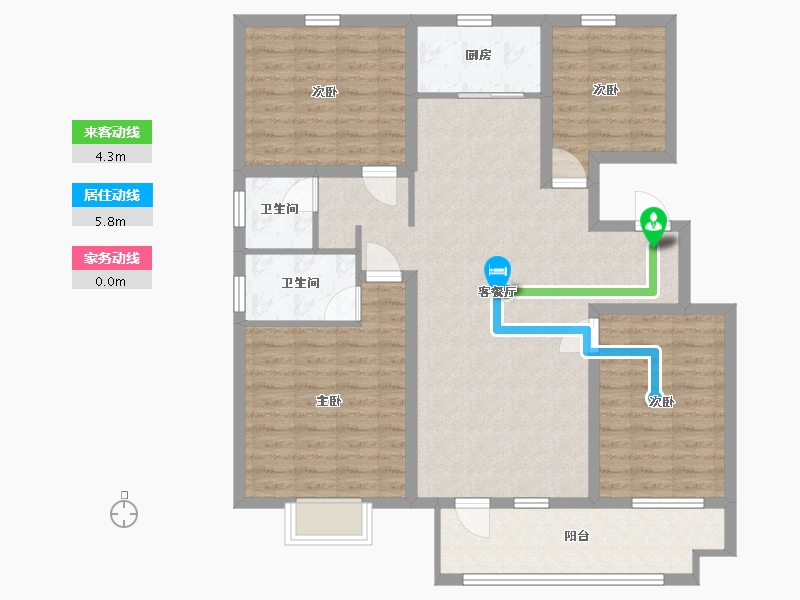 山东省-临沂市-掌舵龙湖-109.00-户型库-动静线