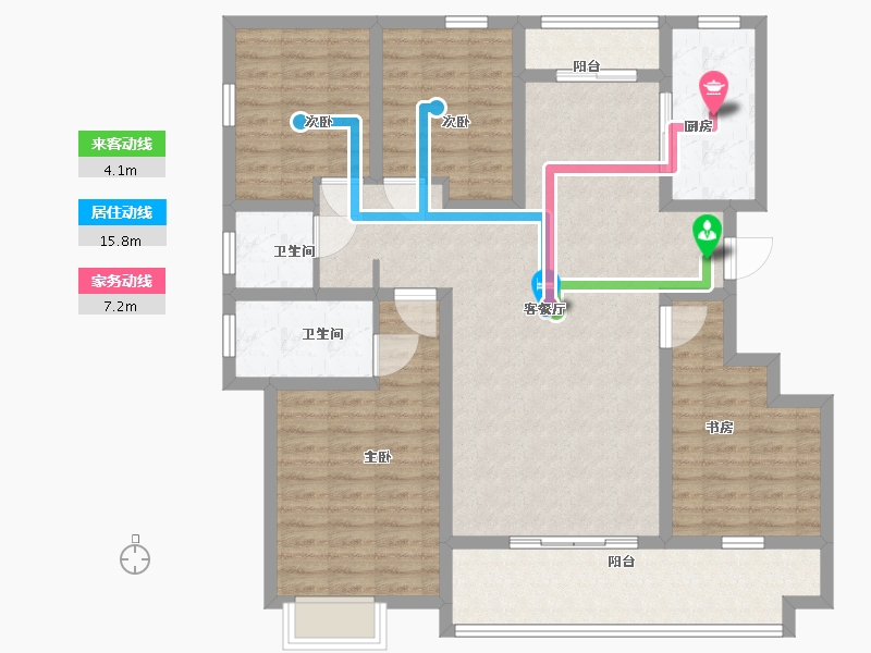 山东省-临沂市-致远翡翠传奇-118.00-户型库-动静线