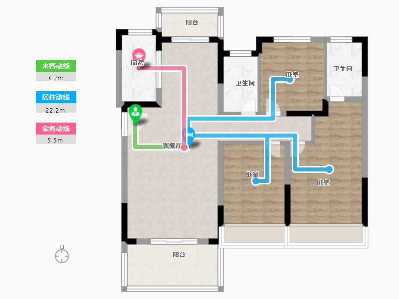 湖北省-宜昌市-万科理想城-92.00-户型库-动静线