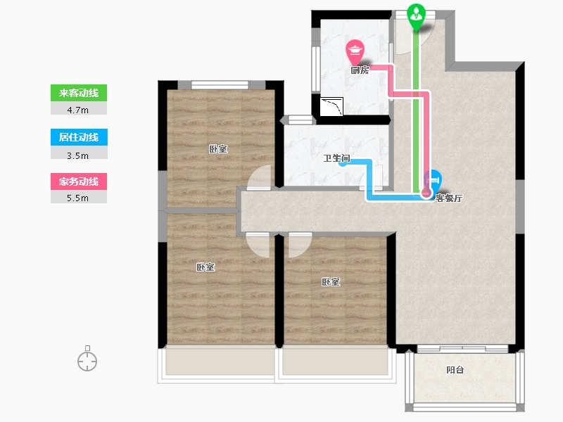 湖北省-宜昌市-万科理想城-77.00-户型库-动静线