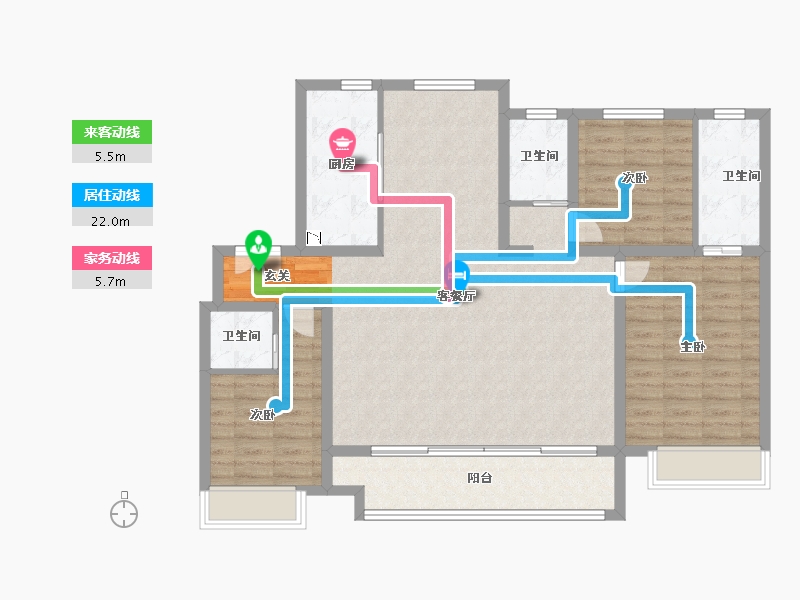 山东省-淄博市-蓝光雍锦半岛-113.00-户型库-动静线