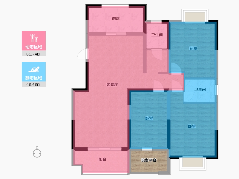 河南省-信阳市-金牛壹号-101.03-户型库-动静分区