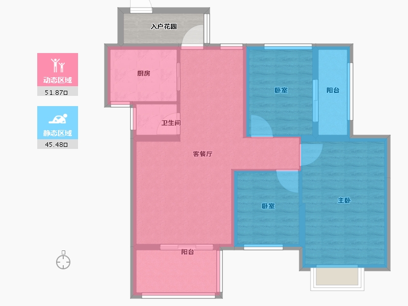 福建省-厦门市-永鸿南岸-92.01-户型库-动静分区