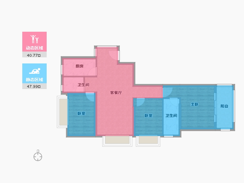 福建省-厦门市-永鸿南岸-79.01-户型库-动静分区