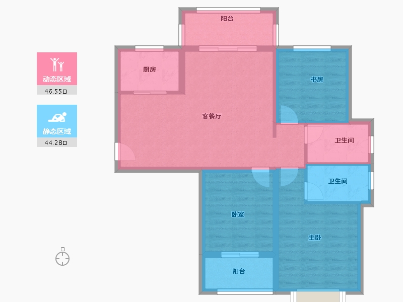 福建省-厦门市-三盛国际海岸-81.00-户型库-动静分区