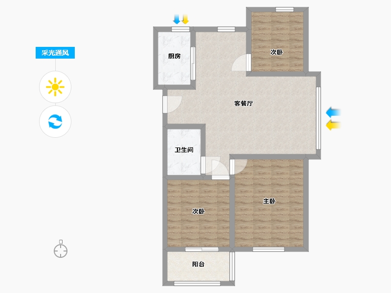 山东省-临沂市-诚德翰林园-92.01-户型库-采光通风