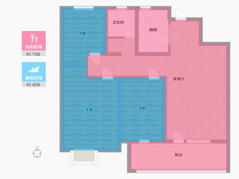 山东省-临沂市-掌舵龙湖-93.99-户型库-动静分区