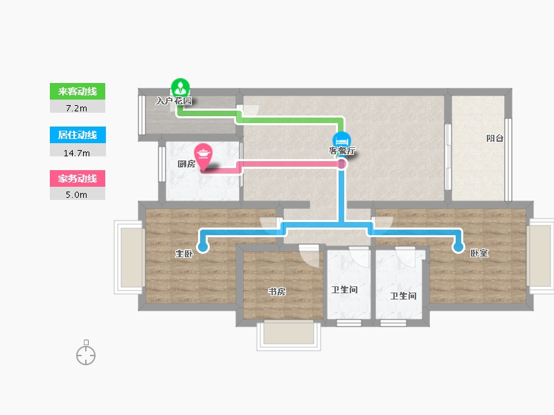 福建省-厦门市-永鸿南岸-86.00-户型库-动静线