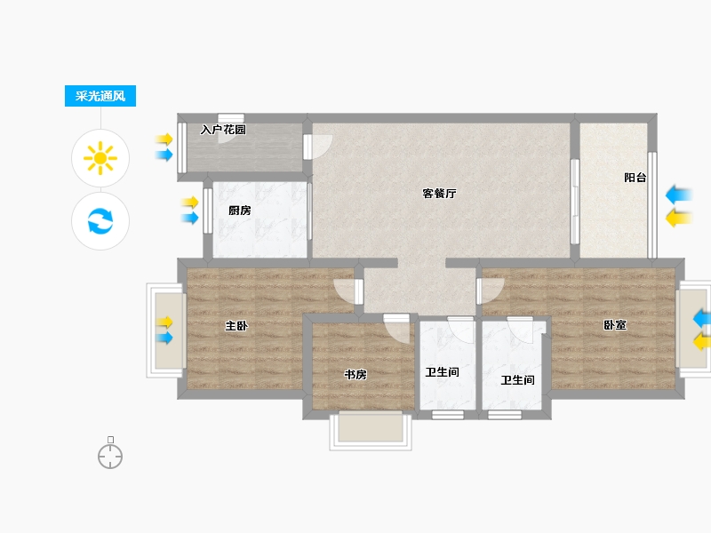 福建省-厦门市-永鸿南岸-86.00-户型库-采光通风