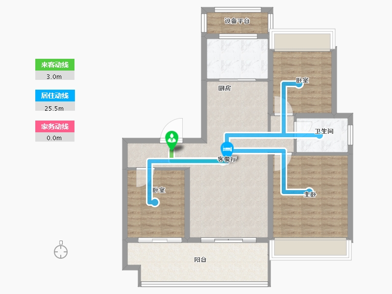 安徽省-宣城市-广德今创香溢茗园-91.92-户型库-动静线