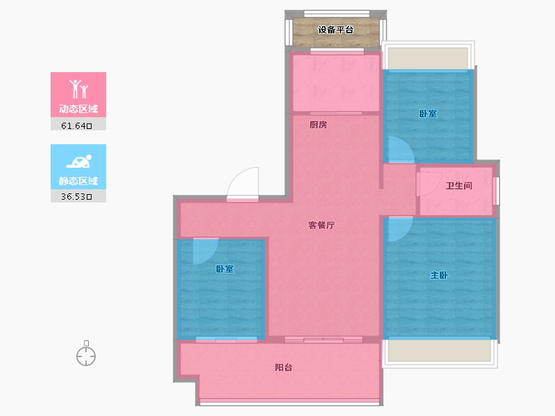 安徽省-宣城市-广德今创香溢茗园-91.92-户型库-动静分区