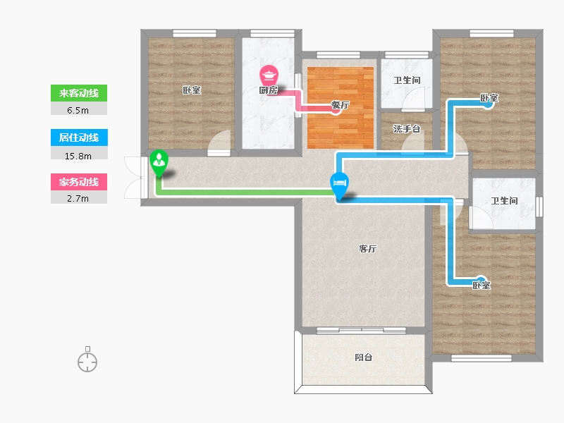 河南省-许昌市-圣帝金苑凯旋宫-107.00-户型库-动静线