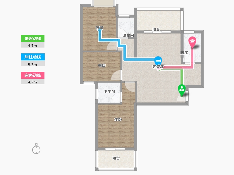 福建省-厦门市-永鸿南岸-95.00-户型库-动静线