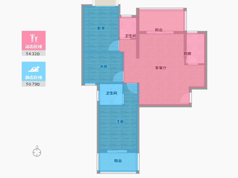 福建省-厦门市-永鸿南岸-95.00-户型库-动静分区