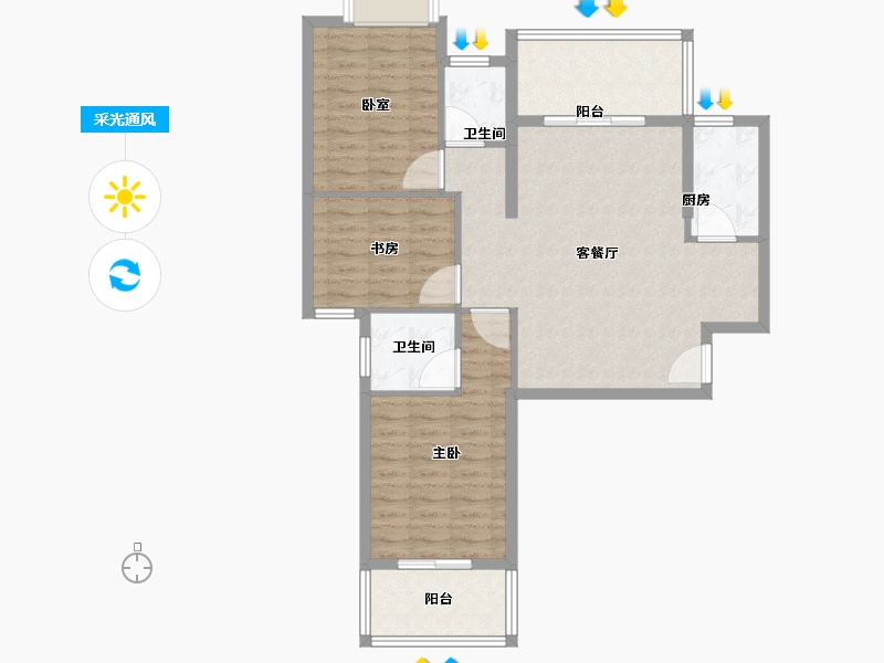 福建省-厦门市-永鸿南岸-95.00-户型库-采光通风